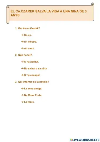 El ca czarek salva la vida a una nina de 3 anys
