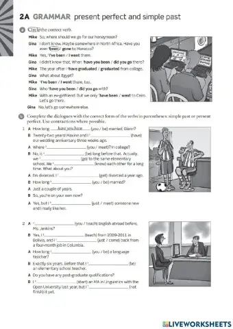 Past simple vs Present perfect