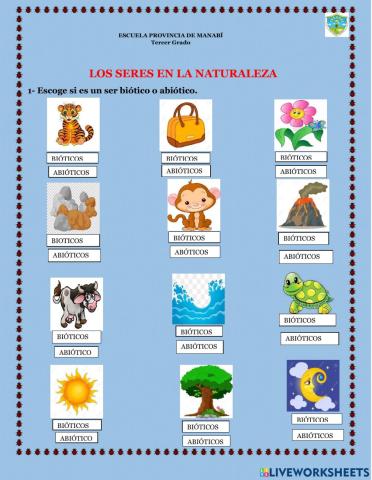 Seres bioticos y abioticos