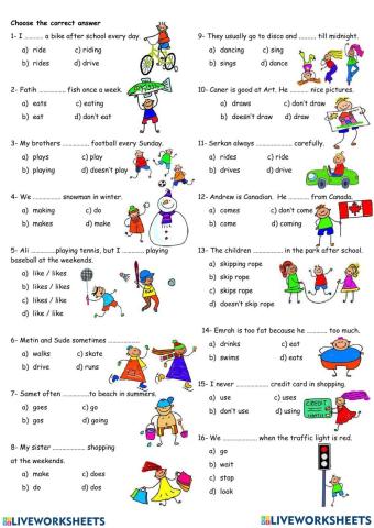 Simple present tense