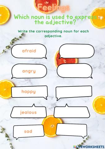 Vocabulary: feelings