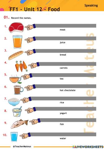 FF 1 - Unit 11 - Food - Speaking