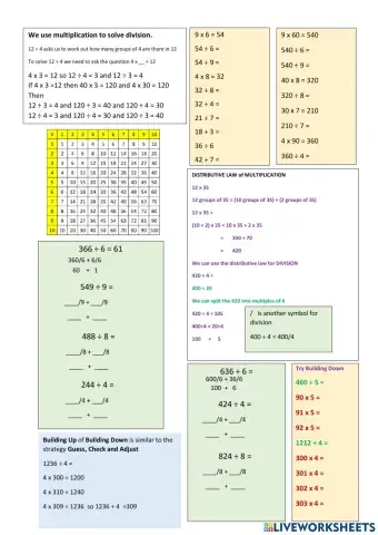 CHILL5 Division Distributive Law Set 1