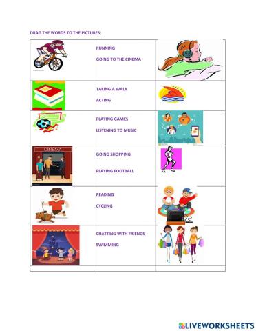 Free time activities