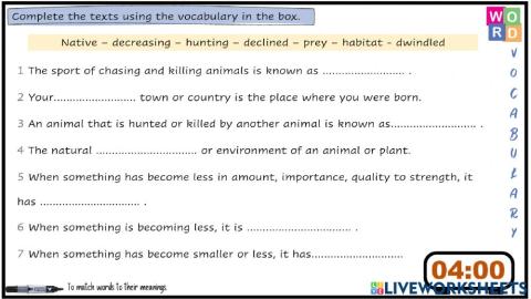 Unit 8- lesson 11- vocabulary