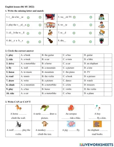 Grade 2 - Action Verbs