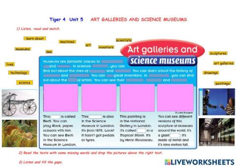 Tiger 4 Unit 5 Science museums and art galleries