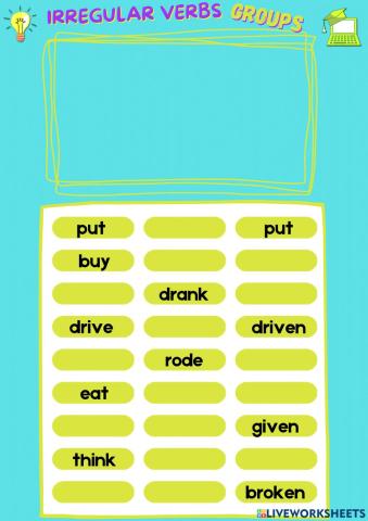 Irregular Verbs - Groups