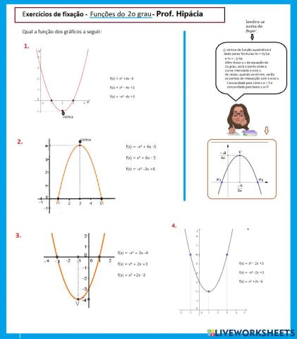 Função quadrática gráficos