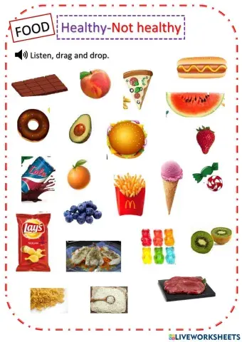 Healthy not healthy food