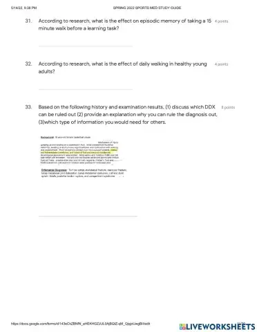 Sports medicine study guide part 2