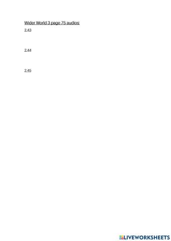 WW3 page 75 audio