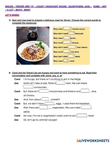 COUNT-NONCOUNT NOUNS - QUANTIFIERS