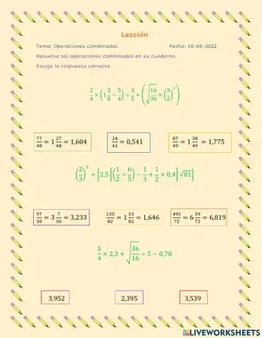 Operaciones combinadas