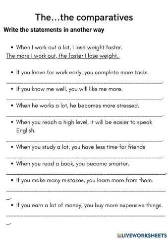 The...the comparatives