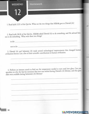 Dawud (A) and Sulaiman (A)