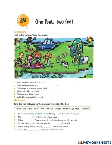 Unit 39 one foot, two feet