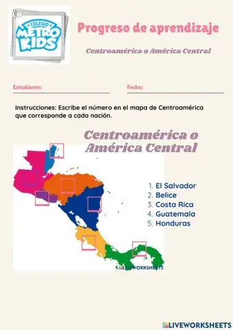 Mapa de Centroamérica