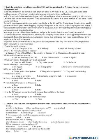 5 кл reading listenung