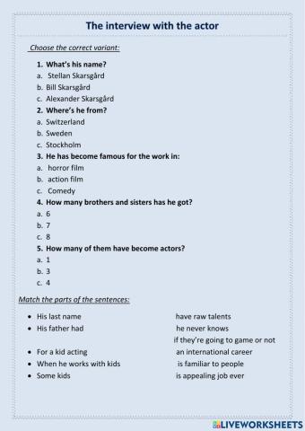 Interview with actor