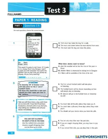 Pet succeed reading 3