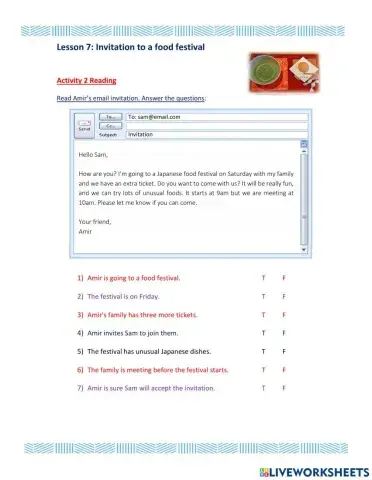Access 8 - Festivals - Invitation to food festival - L 7