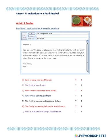 Access 8 - Festivals - Invitation to food festival - L 7