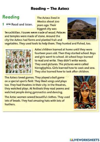 Reading - The Aztecs
