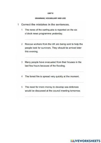 Unit 8 UOE Intermediate