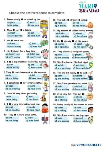 Verb Tenses Review
