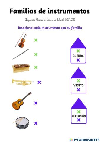 Familias de instrumentos