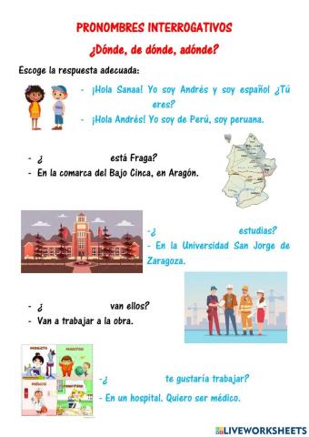 Dónde, adónde, de dónde