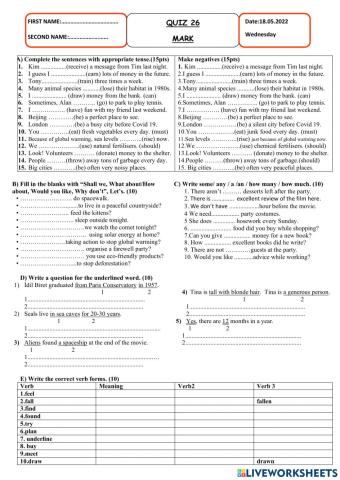 Quiz-26- Eymen-7th Grade-2022