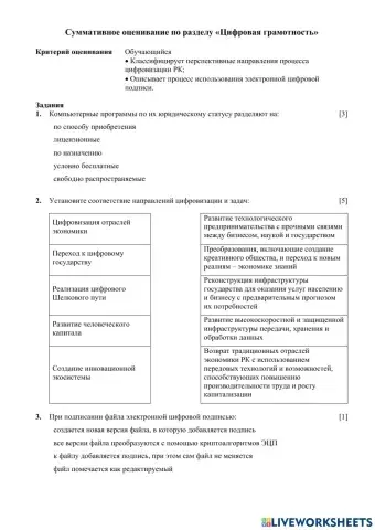 СОР по информатике 11 класс ОГН
