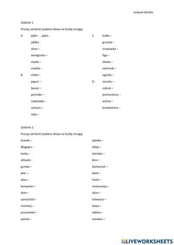 Liczba mnoga niemęskoosobowa (rzeczownik)