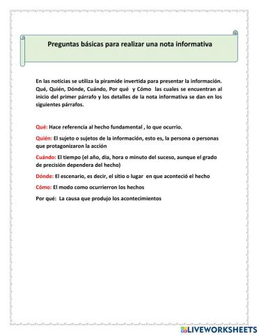 Lee y compara notas informativas