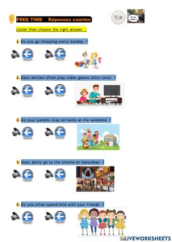 Free time short answers