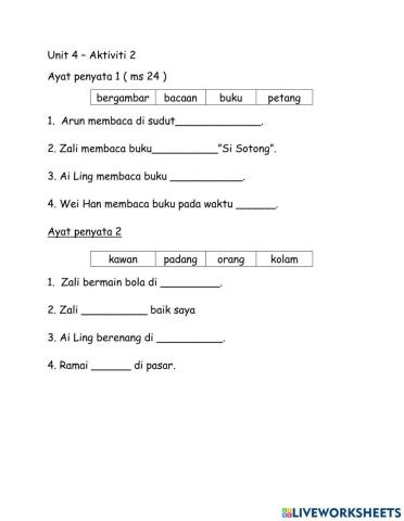 Tahun 1 Unit 4 Ms 24