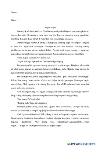 Latihan bahasa sunda hujan angin