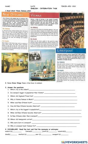 CUARTO AÑO- INTEGRACION