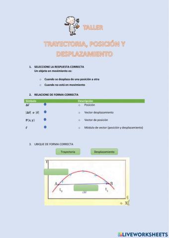 Trayectoria,posicion y desplazamiento