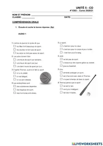 Comprensión oral FLE