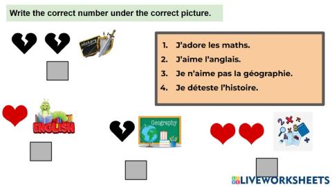 School subject opinions