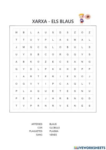 Sopa de lletres sistema circulatori