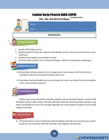 LKPD 6 Zat dan Karakteristiknya