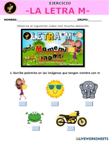 Letra M