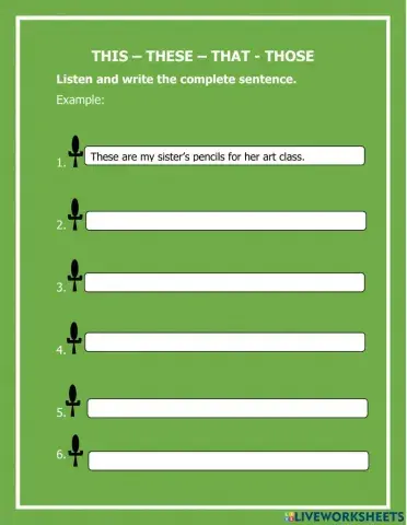 Demonstratives - Listening