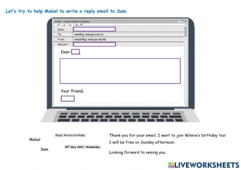 LA-structure of an email to a friend