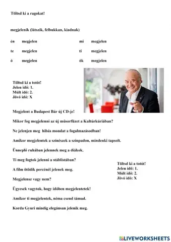 Ragozás - megjelnik igével