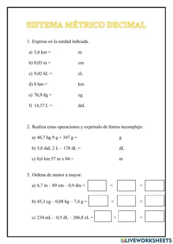 Sistema métrico decimal